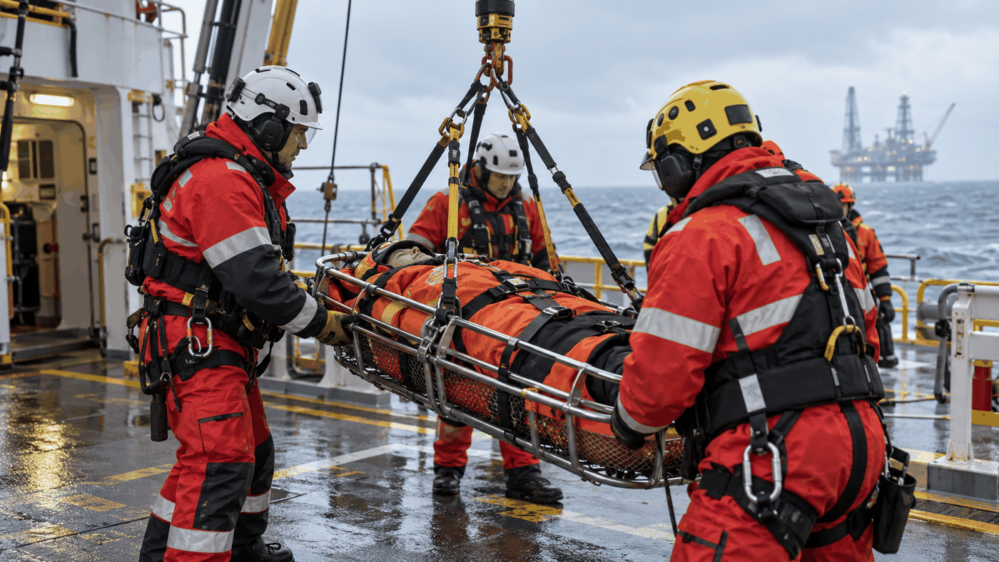 Different types of stretchers used for patient handling