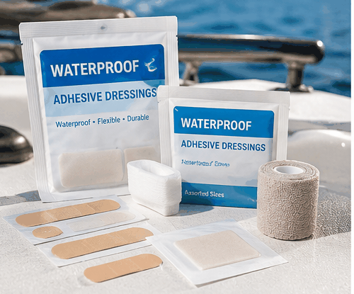 Marine first aid kit storage and preparation