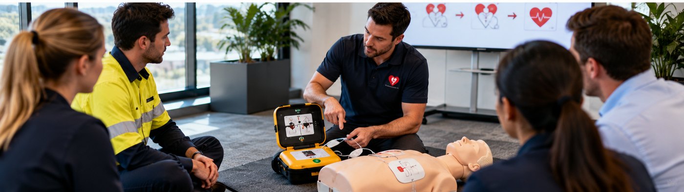 Workplace defibrillator options