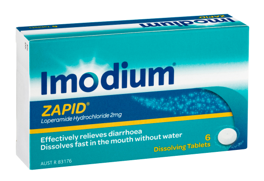 Imodium Zapid 2mg Tablets - Box of 6 - Product showcase image 1 at LFA First Response