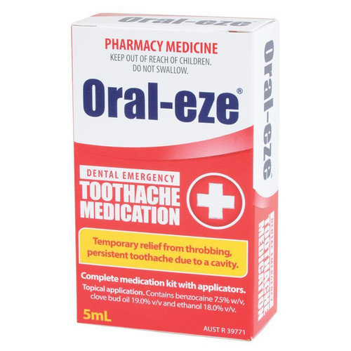 Oral Eze Dental Emergency Toothache Drops - 5ml Bottle - Product showcase image 1 at LFA First Response
