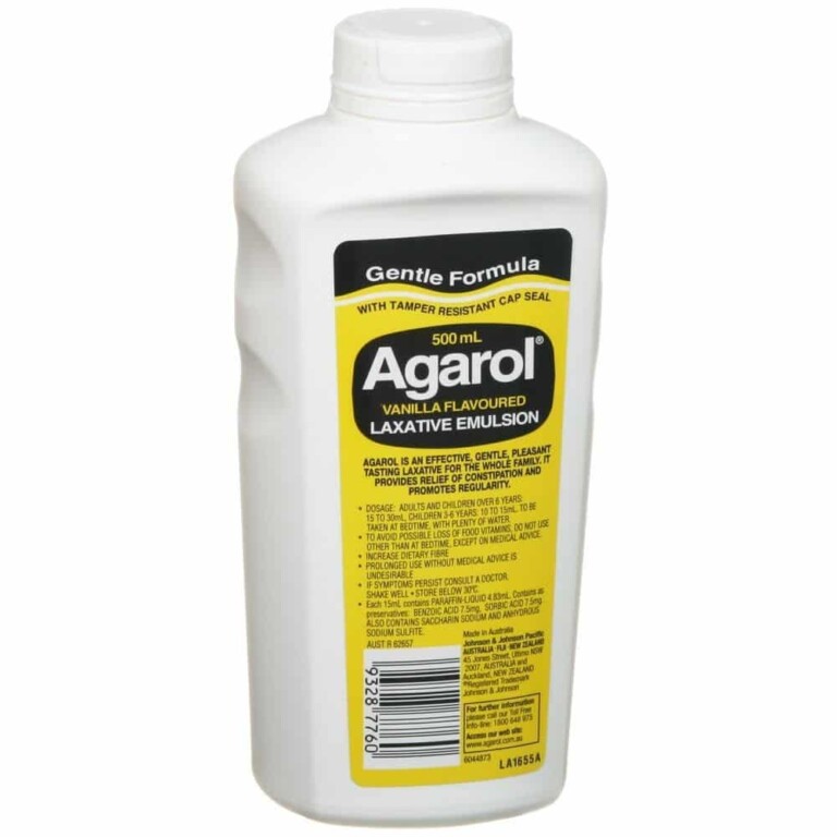 Agarol Gentle Laxative Vanilla Flavour - 500ml Bottle - Product showcase image 1 at LFA First Response