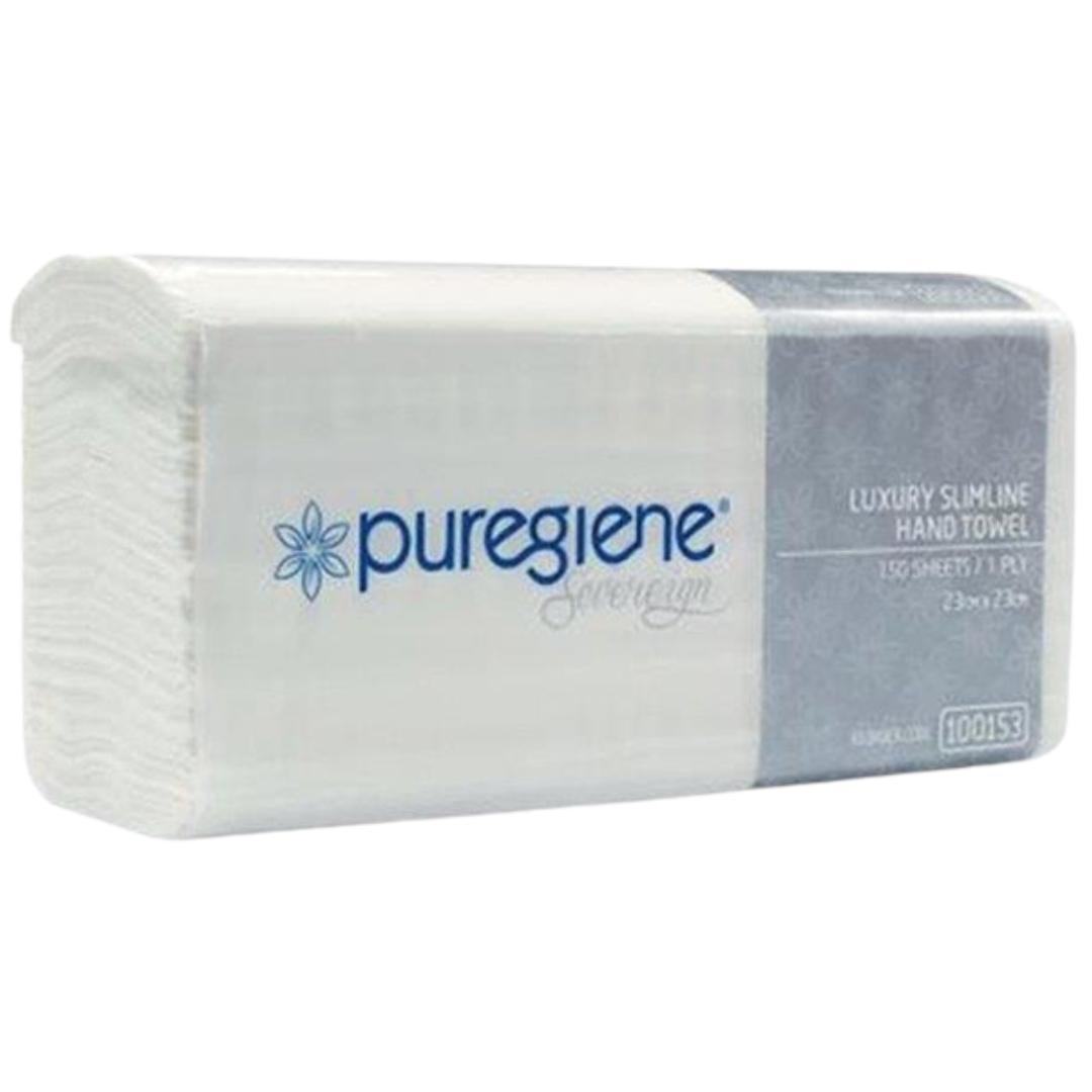 Puregiene Superior Quality Slimline Hand Towel (CTN 3000) - Product showcase image 1 at LFA First Response