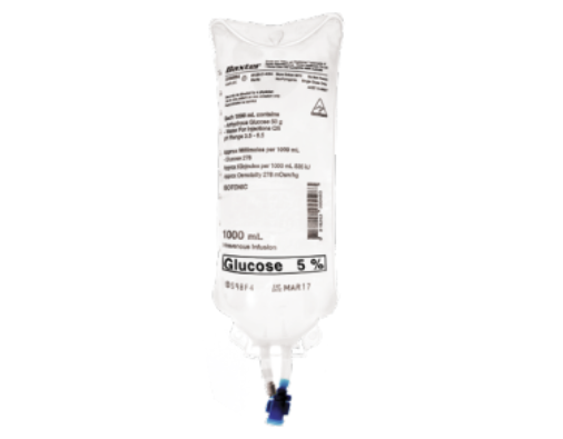 Glucose 5% IV Bag 1000mL - Product showcase image 1 at LFA First Response