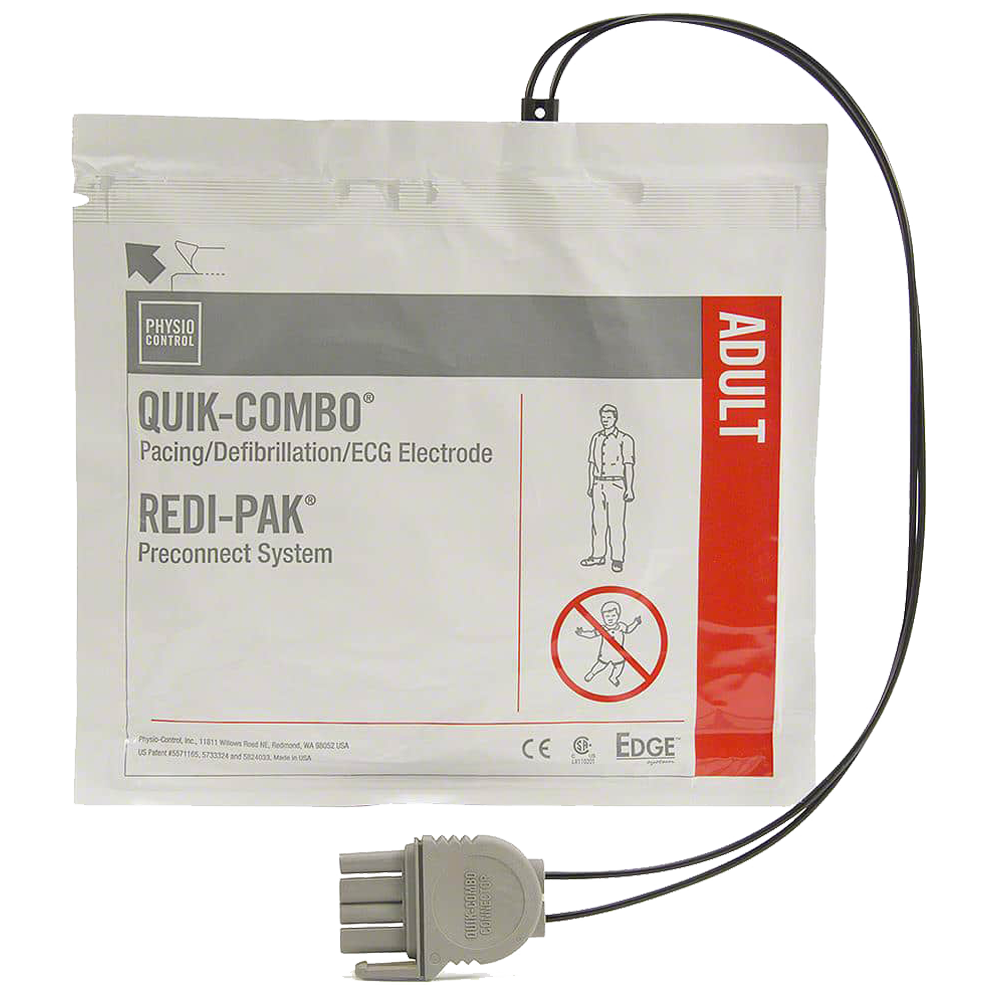 Lifepak Quik-Combo Redi-Pak Electrodes (Compatible with LP1000 & LP15) - Product showcase image 1 at LFA First Response