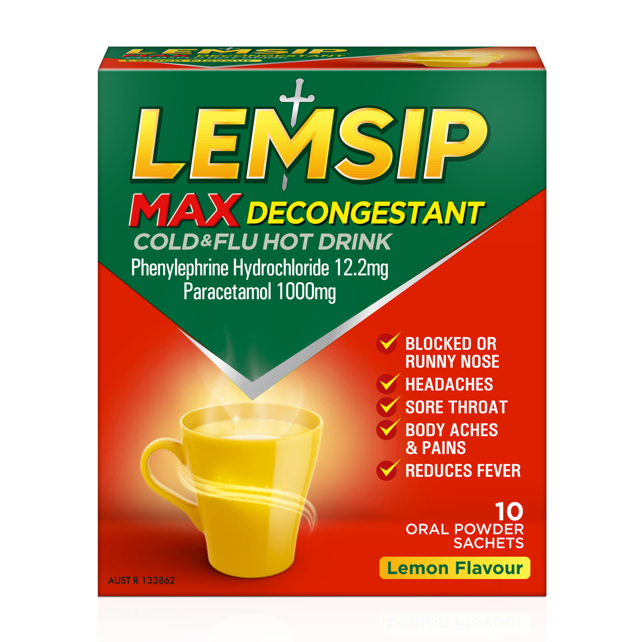 Lemsip Max - Box of 10 - Product showcase image 1 at LFA First Response