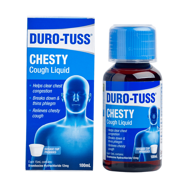 Duro-Tuss Chesty Cough Liquid - 200ml Bottle - Product showcase image 1 at LFA First Response