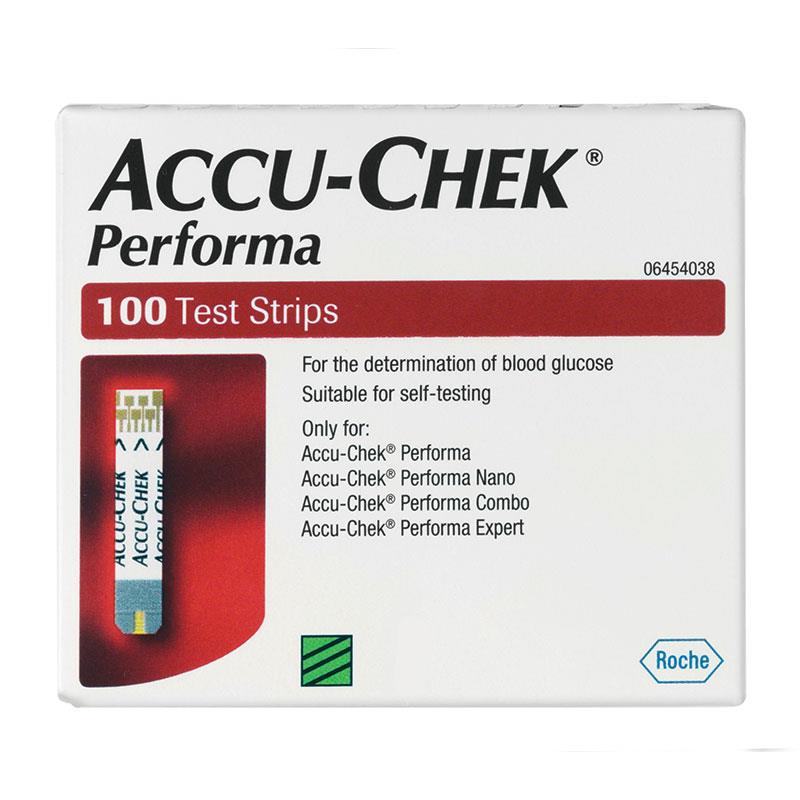 Accu-Chek Performa Blood Glucose Test Strips - Pack of 100 - Product showcase image 1 at LFA First Response