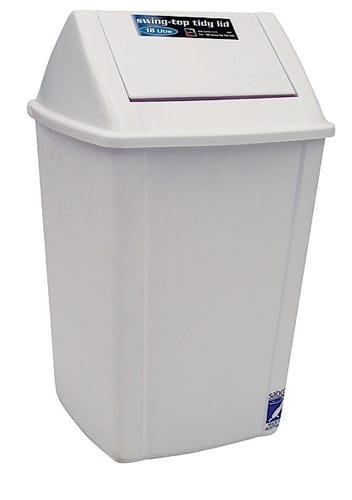 Swing Top Tidy White Bin 30Ltr - Product image at LFA First Response