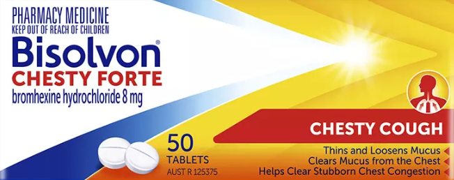 Bisolvon Chesty Forte Tablets - Box of 30 - Product showcase image 1 at LFA First Response