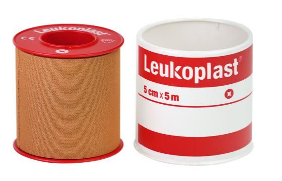 Leukoplast 5cm x 5m - Individual Roll - Product showcase image 1 at LFA First Response