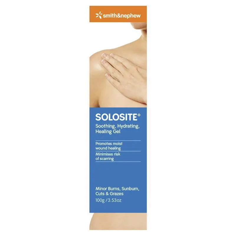 Solosite Soothing, Hydrating & Healing Gel - 100g Tube - Product showcase image 1 at LFA First Response