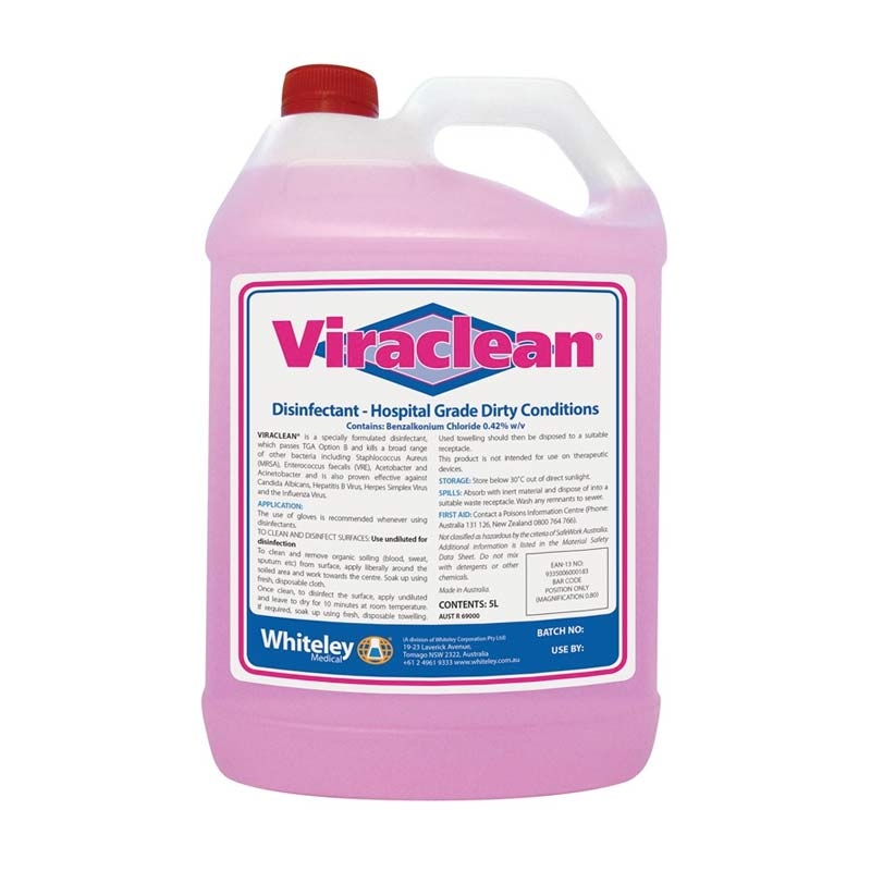 Viraclean Hospital Grade Disinfectant 5L - Product showcase image 1 at LFA First Response
