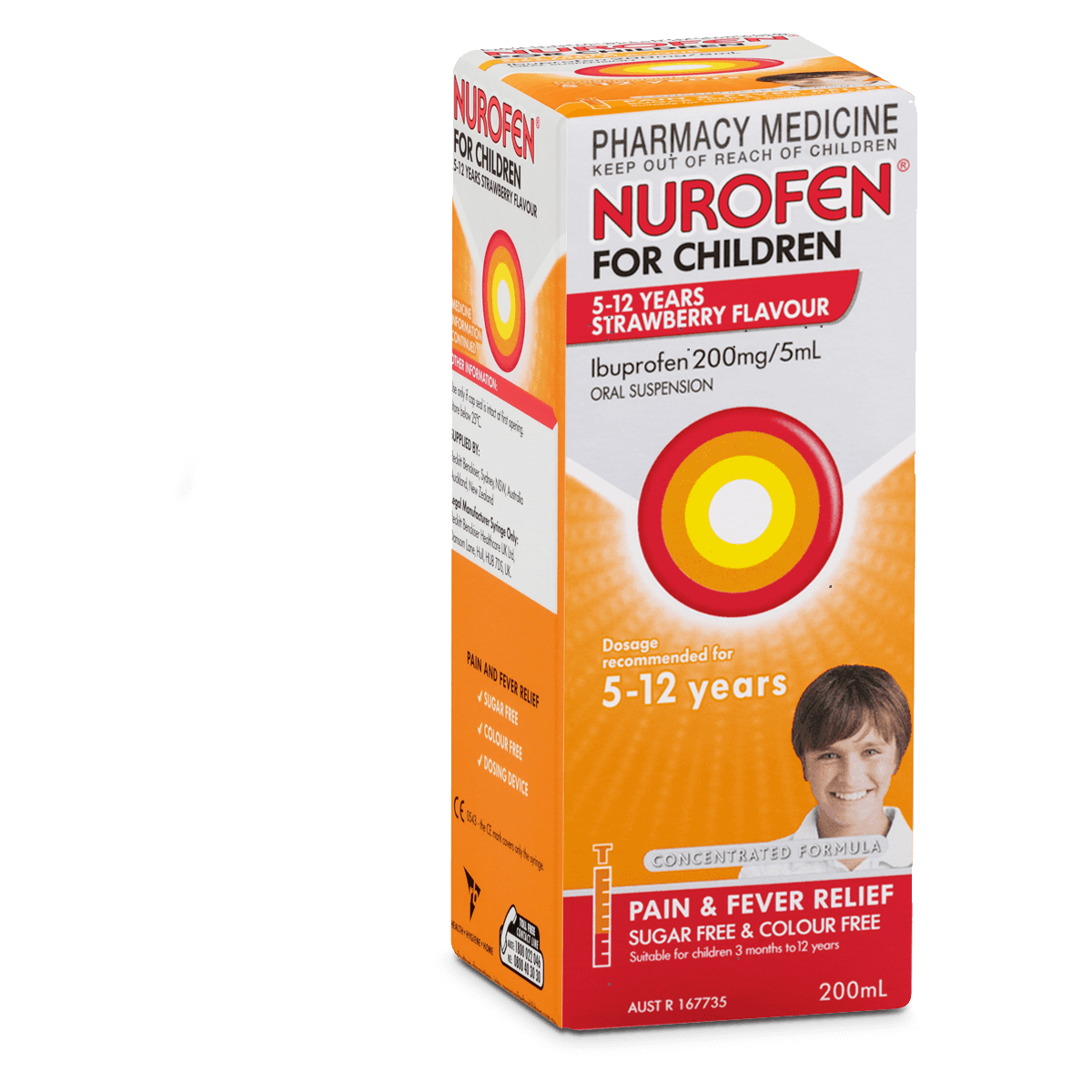 Children's Nurofen 5-12 Years - 200ml Bottle - Product showcase image 1 at LFA First Response