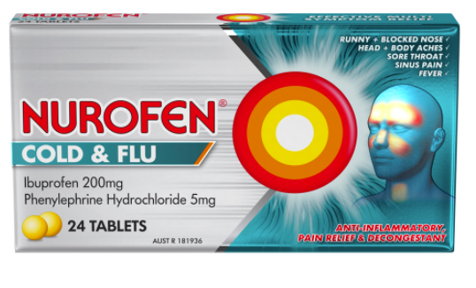Nurofen Cold & Flu 24 Tablets - Product showcase image 1 at LFA First Response