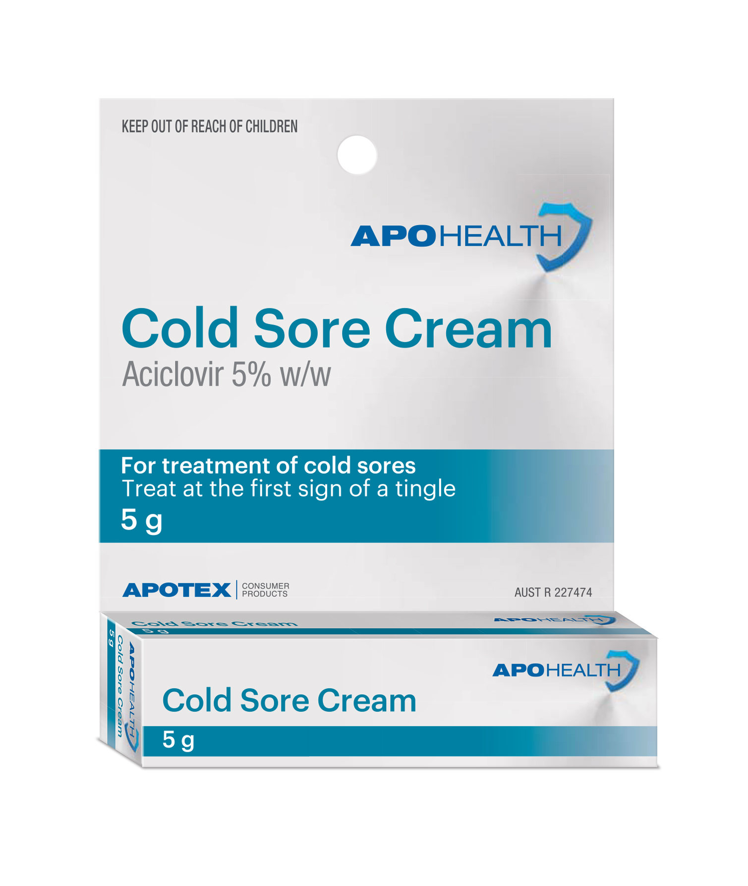 ApoHealth Cold Sore Cream 5g - Product showcase image 1 at LFA First Response