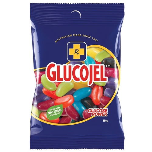 Glucojel Jellybeans 150g - Box of 36 - Product showcase image 1 at LFA First Response