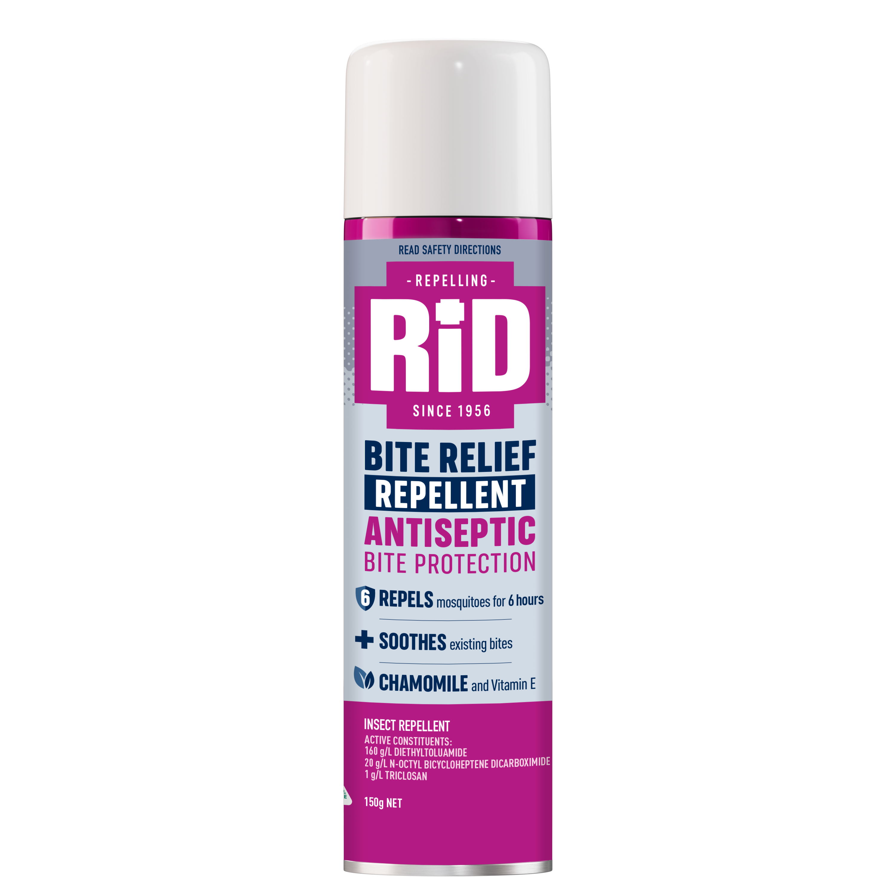 RID Bite Relief Repellent Aerosol with Antiseptic Bite Protection - Product showcase image 1 at LFA First Response