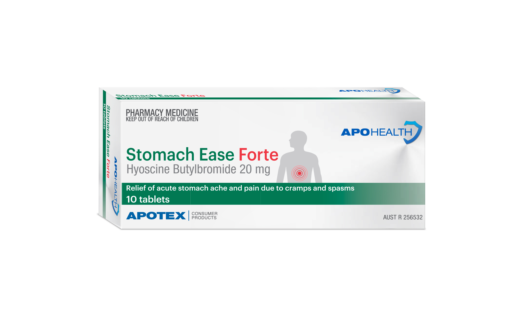 ApoHealth Stomach Ease Forte 20mg Tablets - Box of 10 - Product showcase image 1 at LFA First Response