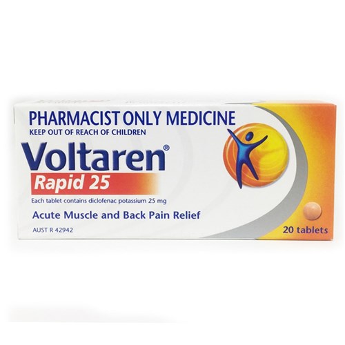 oltaren Rapid 25mg Tablets - Box of 20 - Product showcase image 1 at LFA First Response