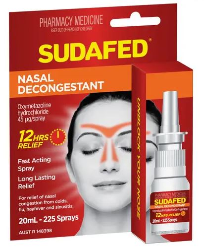 Sudafed Nasal Spray 20ml Pump - Product showcase image 1 at LFA First Response