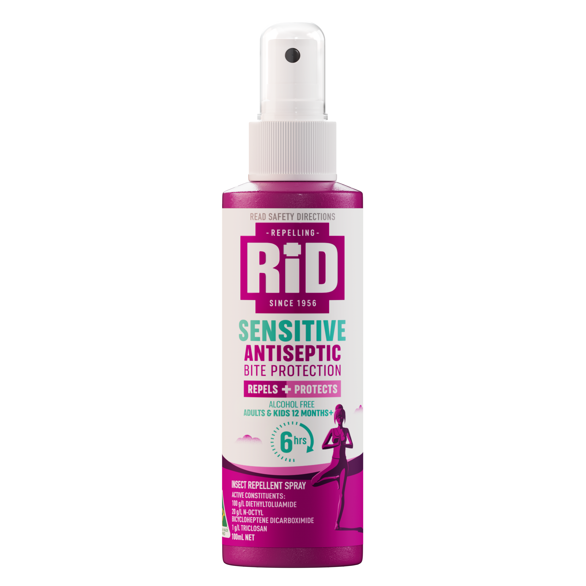 RID Sensitive Repellent Pump Spray 100ml - Product showcase image 1 at LFA First Response