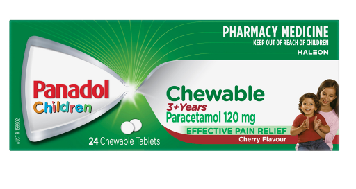 Panadol Child Chewable Tablets - Box of 24 - Product showcase image 1 at LFA First Response