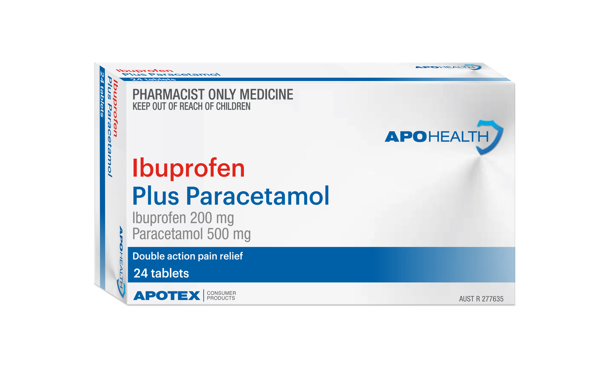 Ibuprofen 200mg & Paracetamol 500mg Tablets - Box of 24 - Product showcase image 1 at LFA First Response