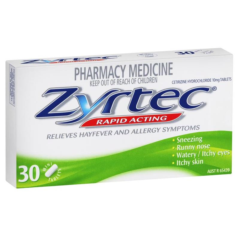 Zyrtec 10mg Tablets - Box of 30 - Product showcase image 1 at LFA First Response