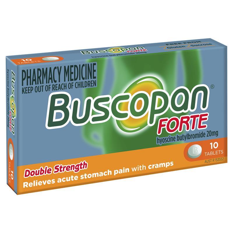 Buscopan Forte Tab 20mg - Box of 10 - Product showcase image 1 at LFA First Response