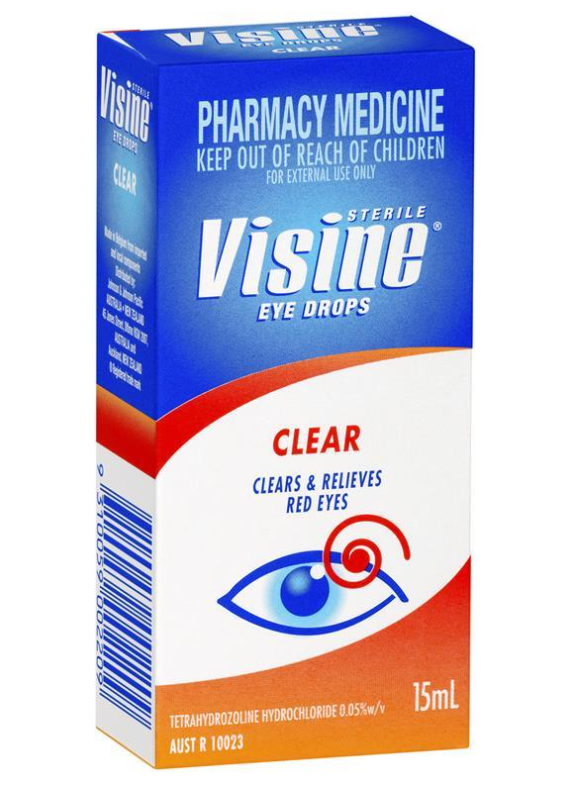 Visine Eye Drops Clear - 15ml Bottle - Product showcase image 1 at LFA First Response