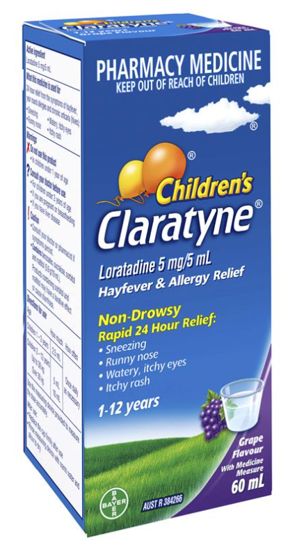 Claratyne Child 60ml - Grape Flavour - Product showcase image 1 at LFA First Response