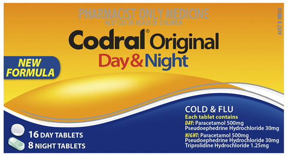 Codral Original Day & Night Tablets - Box of 24 - Product showcase image 1 at LFA First Response