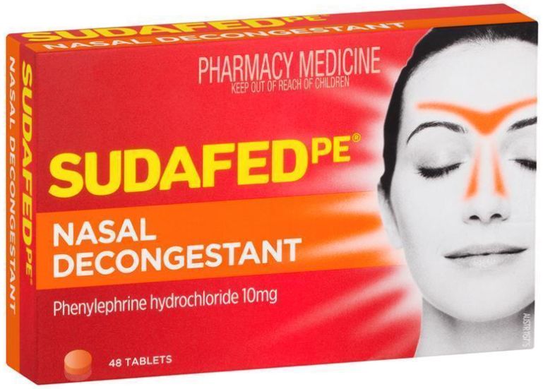 Sudafed PE Nasal Decongestant Tablets - Box of 48 - Product showcase image 1 at LFA First Response
