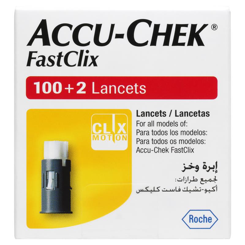 AccuChek FastClix Lancets - Box of 102 - Product showcase image 1 at LFA First Response