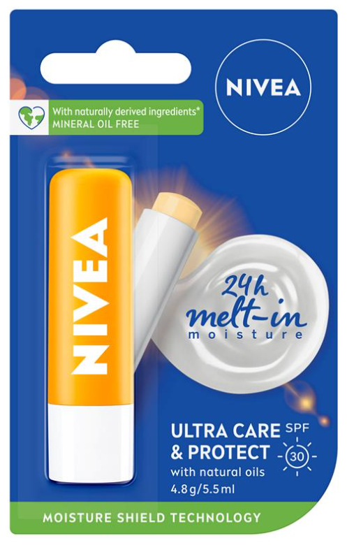 Nivea Lip Care & Protect 4.8g SPF30+ - Product showcase image 1 at LFA First Response