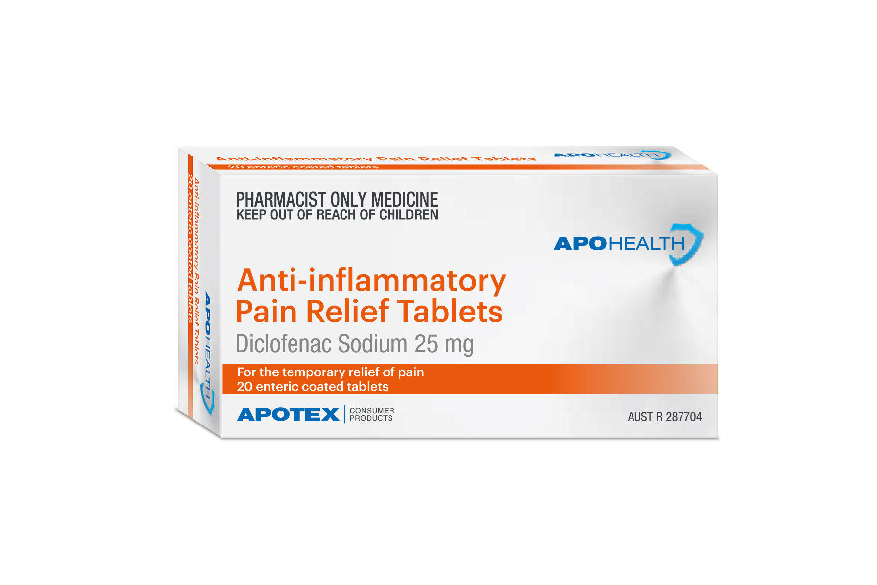 ApoHealth Anti-Inflammatory Pain Relief Tablets - Box of 30 - Product showcase image 1 at LFA First Response