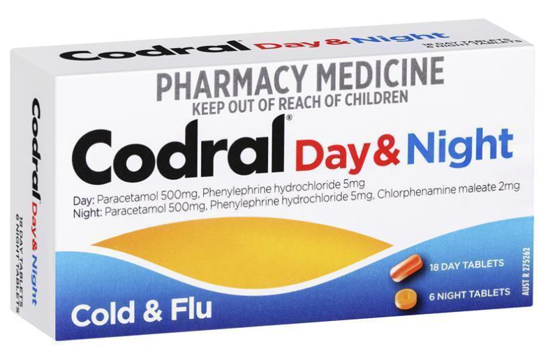 Codral PE Cold & Flu Tablets - Box of 24 - Product showcase image 1 at LFA First Response