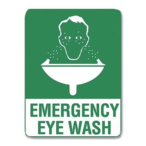 Emergency Eyewash Poly Sign 600 x 450mm - Product showcase image 1 at LFA First Response