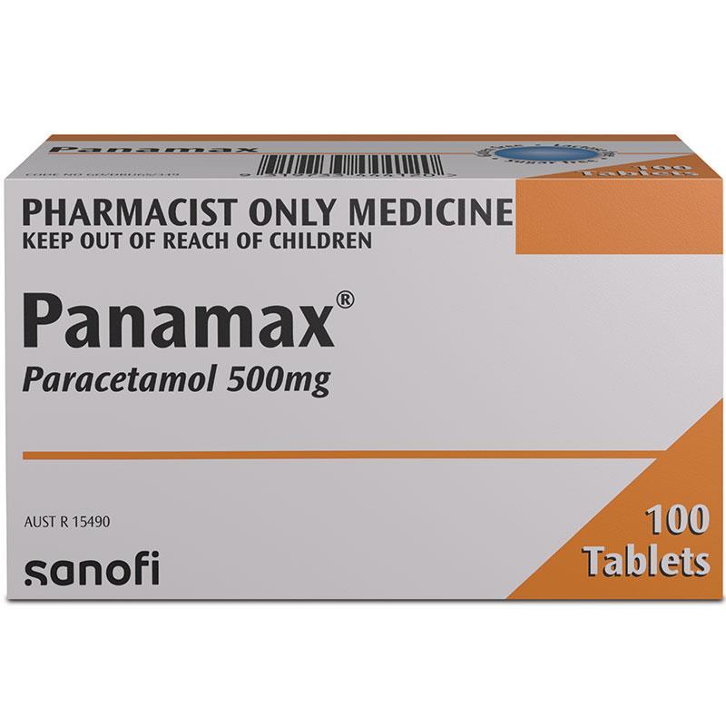 Panamax Tablets 500mg - Box of 100 - Product showcase image 1 at LFA First Response