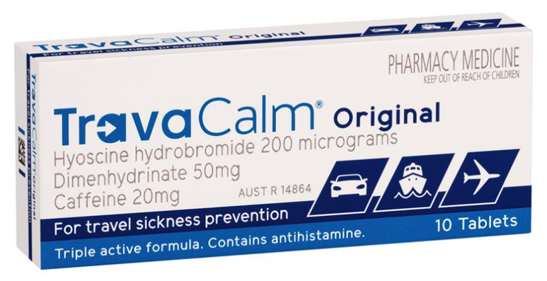 Travacalm Original - 10 Tablets - Product showcase image 1 at LFA First Response