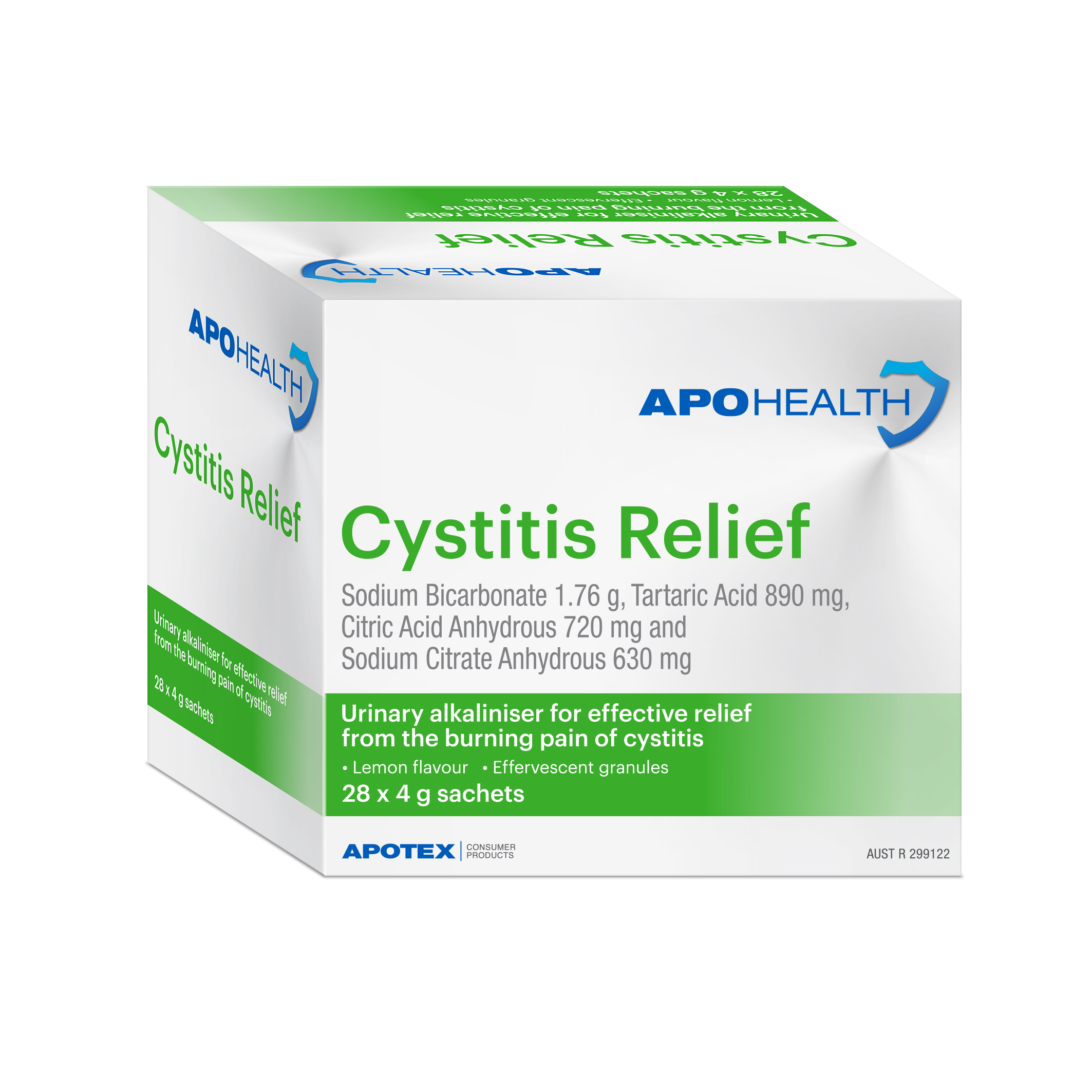 ApoHealth Cystitis Relief Sachets - Box of 28 - Product showcase image 1 at LFA First Response