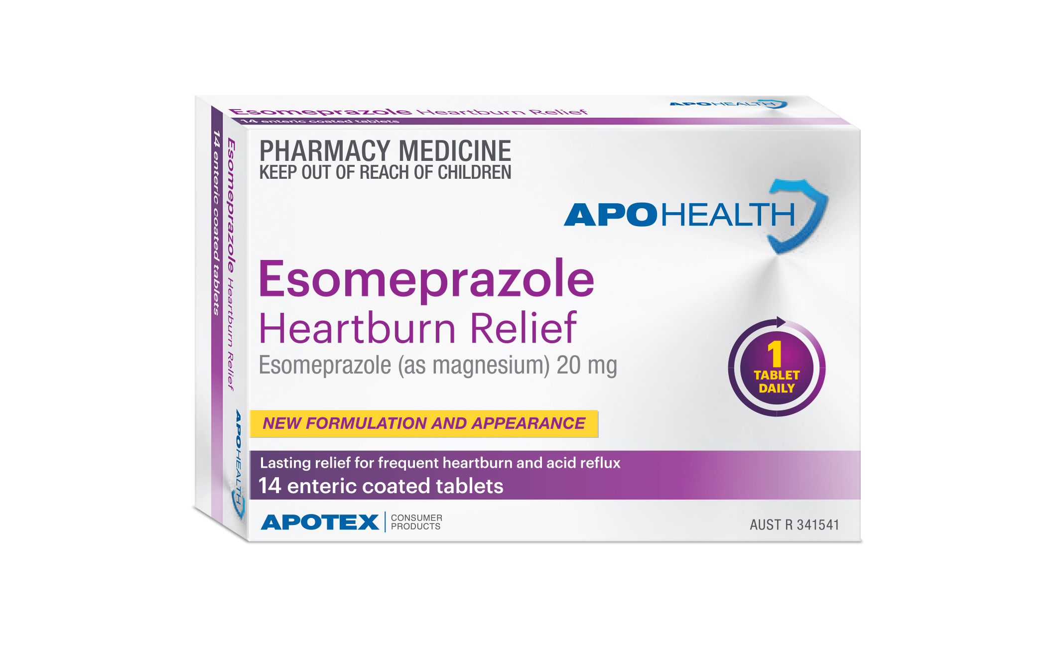 ApoHealth Esomeprazole Tabs 20mg Blister Pack 14 - Product showcase image 1 at LFA First Response