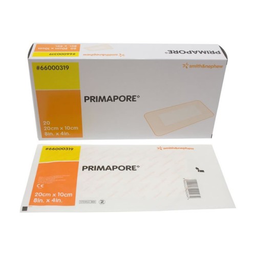 Primapore Adhesive Island Wound Dressing, 10cm x 20cm - Box of 20 - Product showcase image 1 at LFA First Response