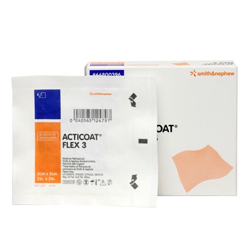 Acticoat Flex 3-Day Dressing 5cm x 5cm - Pack of 5 - Product showcase image 1 at LFA First Response