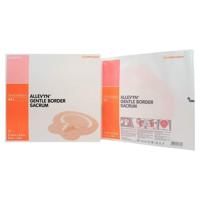 Allevyn Adhesive Large Sacrum Foam Dressing 21.6 x 23cm - Box of 10 - Product showcase image 1 at LFA First Response