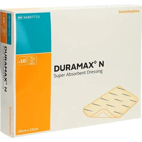 Duramax N Non-Adhesive Super Absorbent Dressing 20 x 25cm - Box of 10 - Product showcase image 1 at LFA First Response