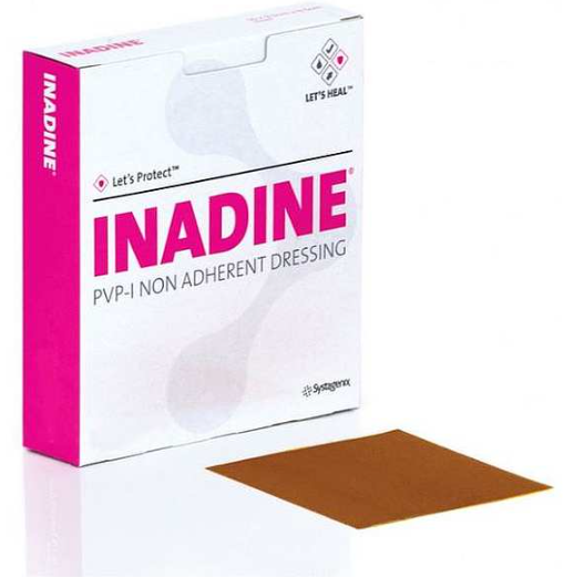Inadine Dressing 9.5cm x 9.5cm - Box of 25 - Product showcase image 1 at LFA First Response