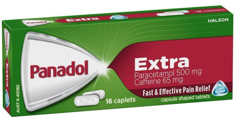 Panadol Extra with Optizorb Caplets - Box of 16 - Product showcase image 1 at LFA First Response