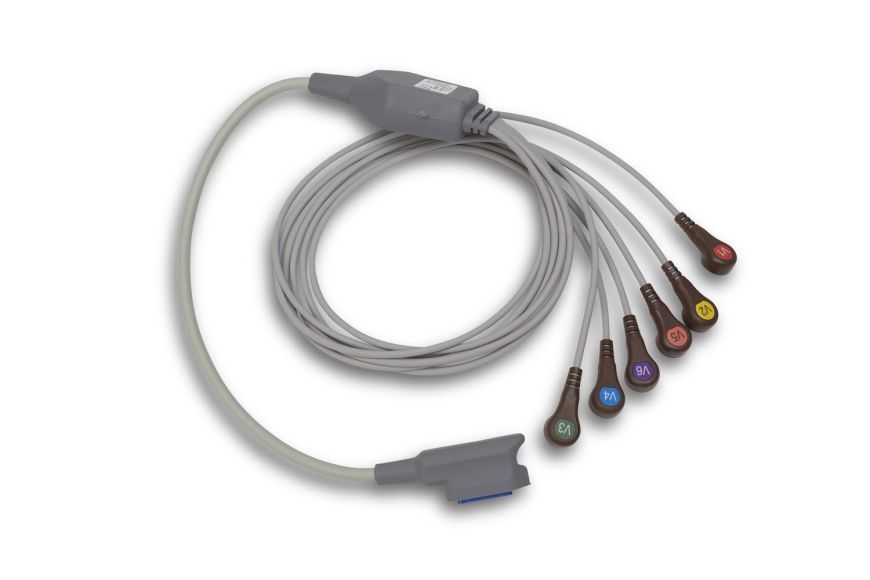Replacement Precordial 6-Lead Cable - AAMI - Product showcase image 1 at LFA First Response